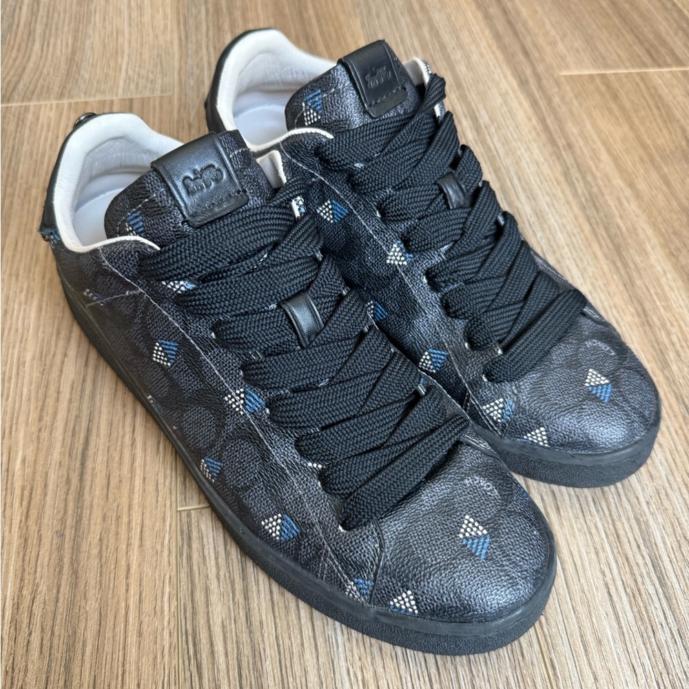 Coach Black and Blue Patterned Sneakers